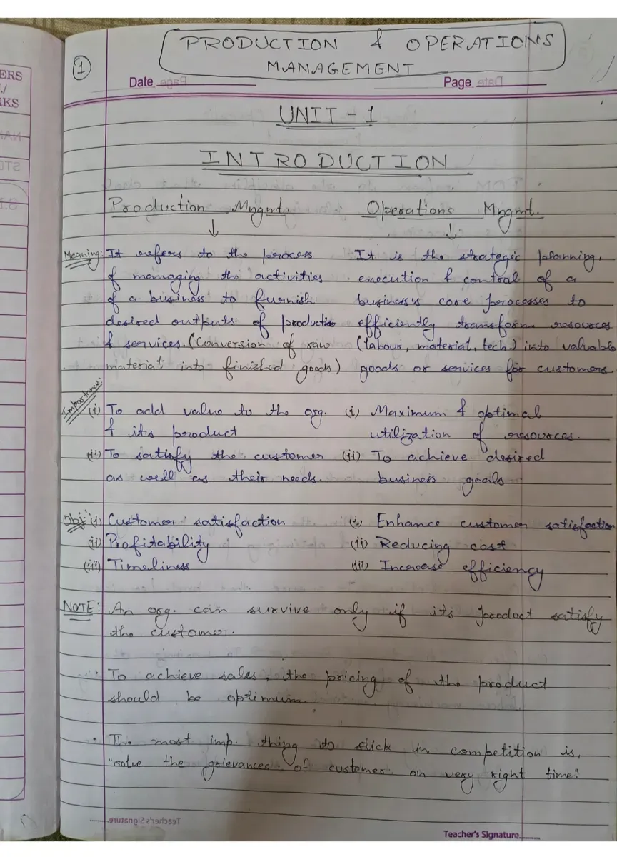 Production and Operations Management (POM)