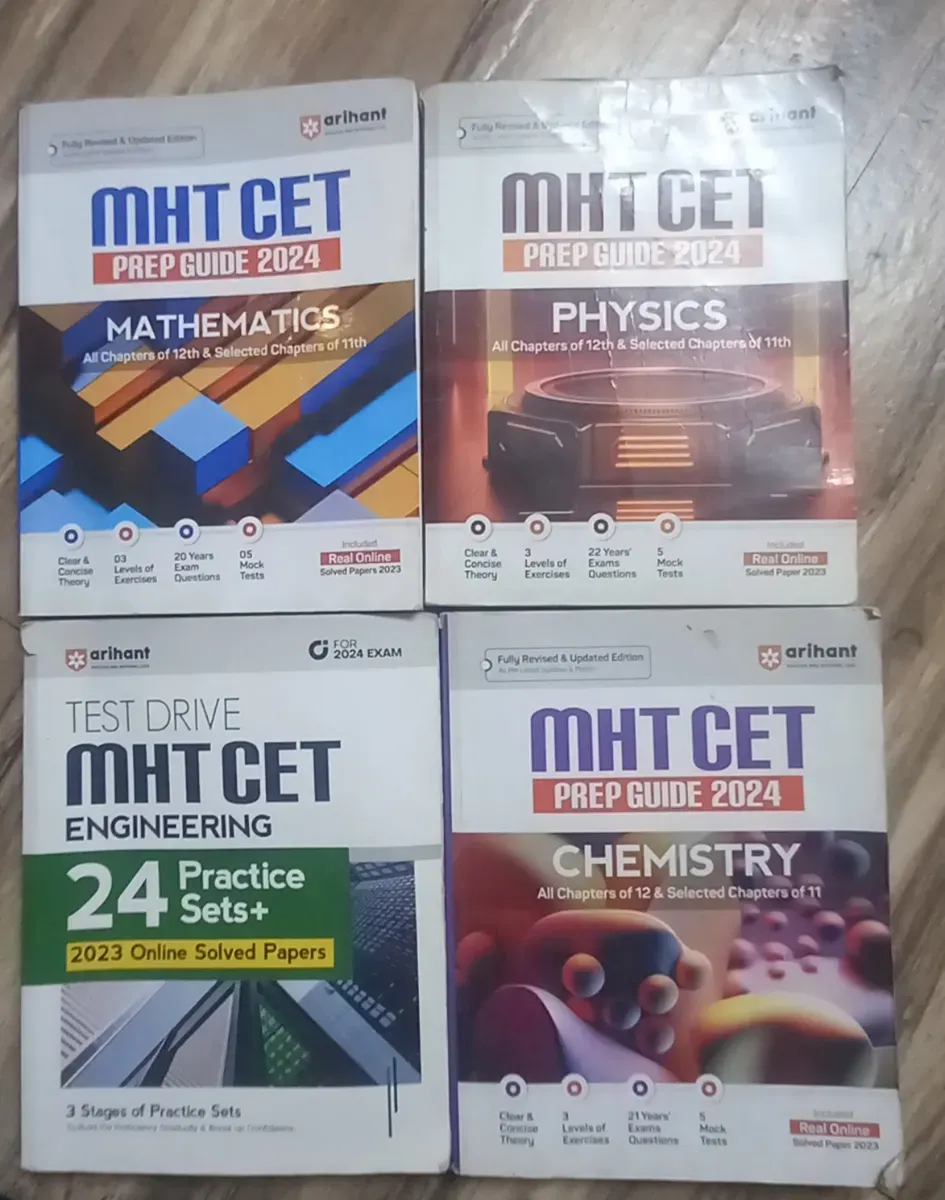 Arihant MHT-CET 2024 Prep Books Set (PCM + Practice Sets)