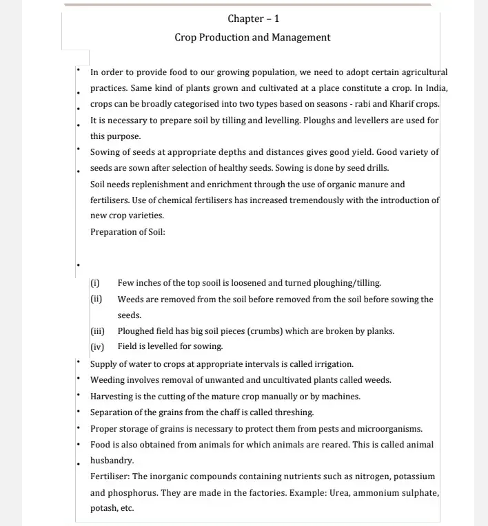 Class 8th science Notes Chapter1 pdf