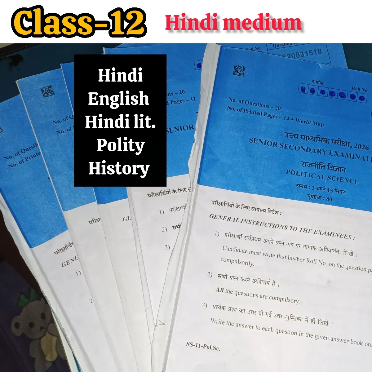 RBSC class12 arts pyq paper