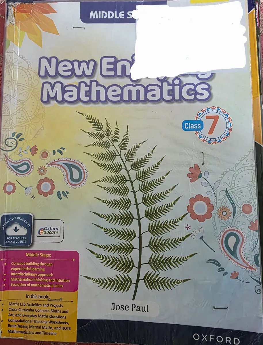 Oxford educate, new enjoying mathematics textbook, middle stage class 7 textbook