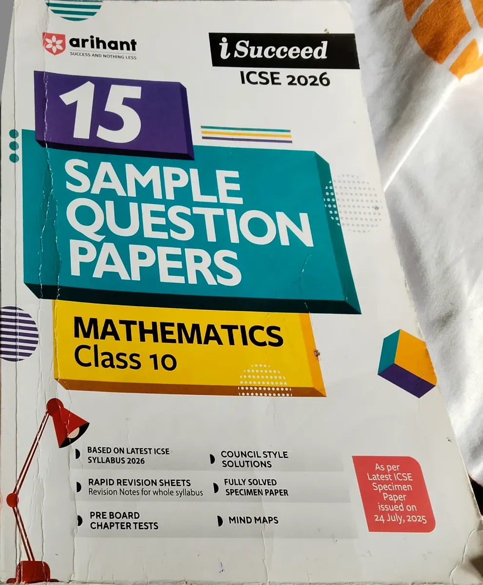 Arihant Class 10 ICSE Maths 15 sample paper